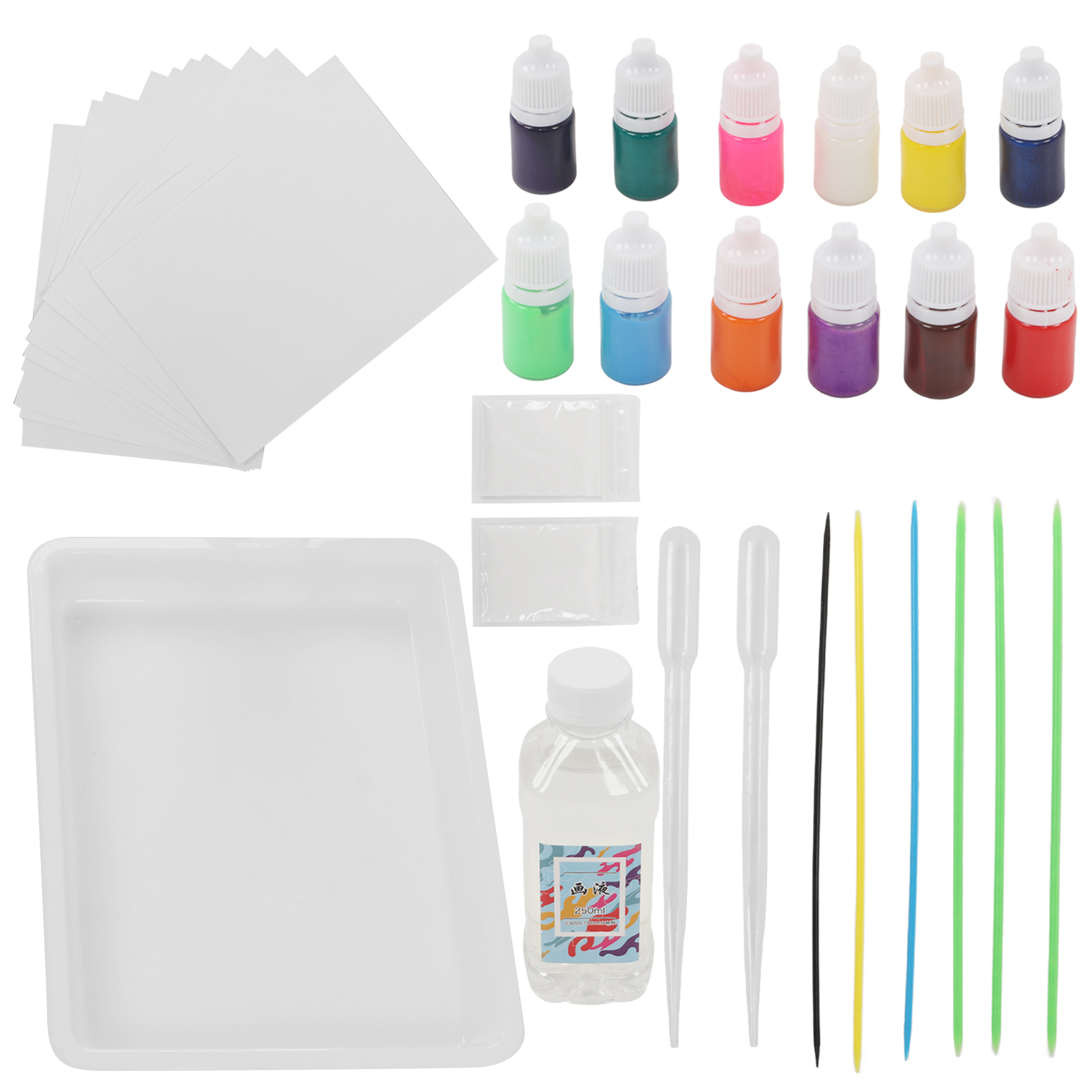Marbling Paint Art Kit, Water Art Paint Set Interesting Relaxing